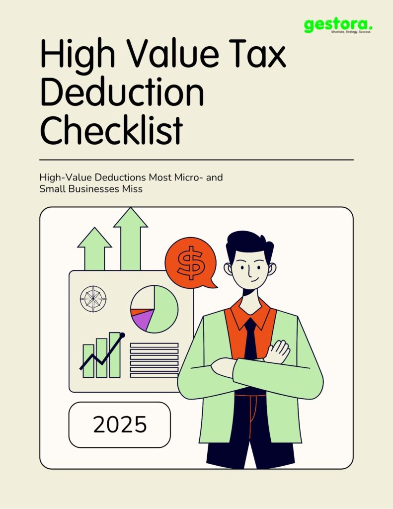 Gestora High Value Tax Deduction Checklist 2025 for micro and small businesses to maximize write-offs and profits.